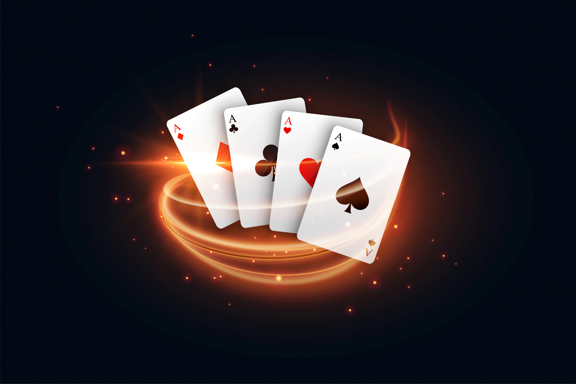 casino playing card with golden light streak 1017 23137