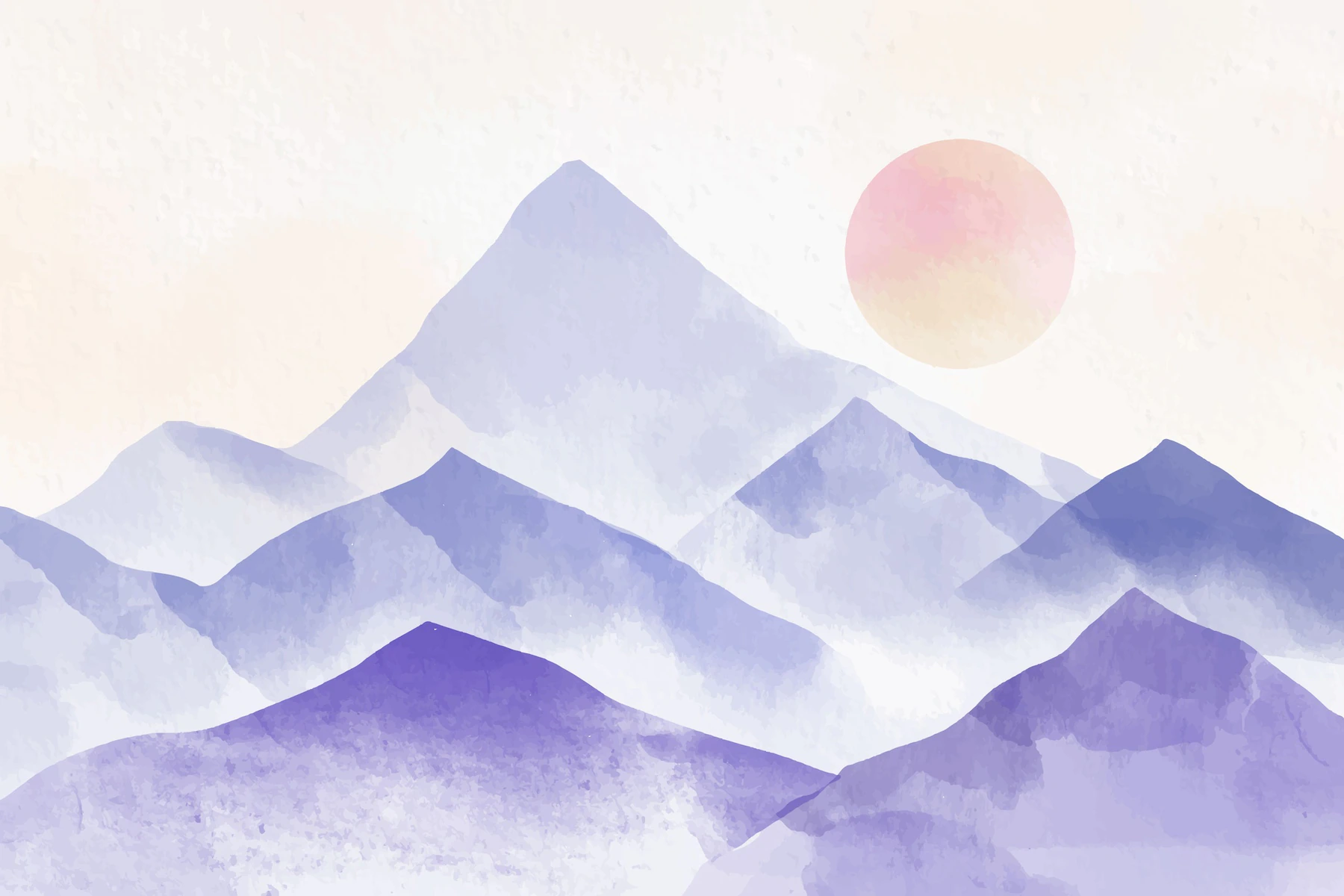 violet watercolor mountains background 23 2149249009