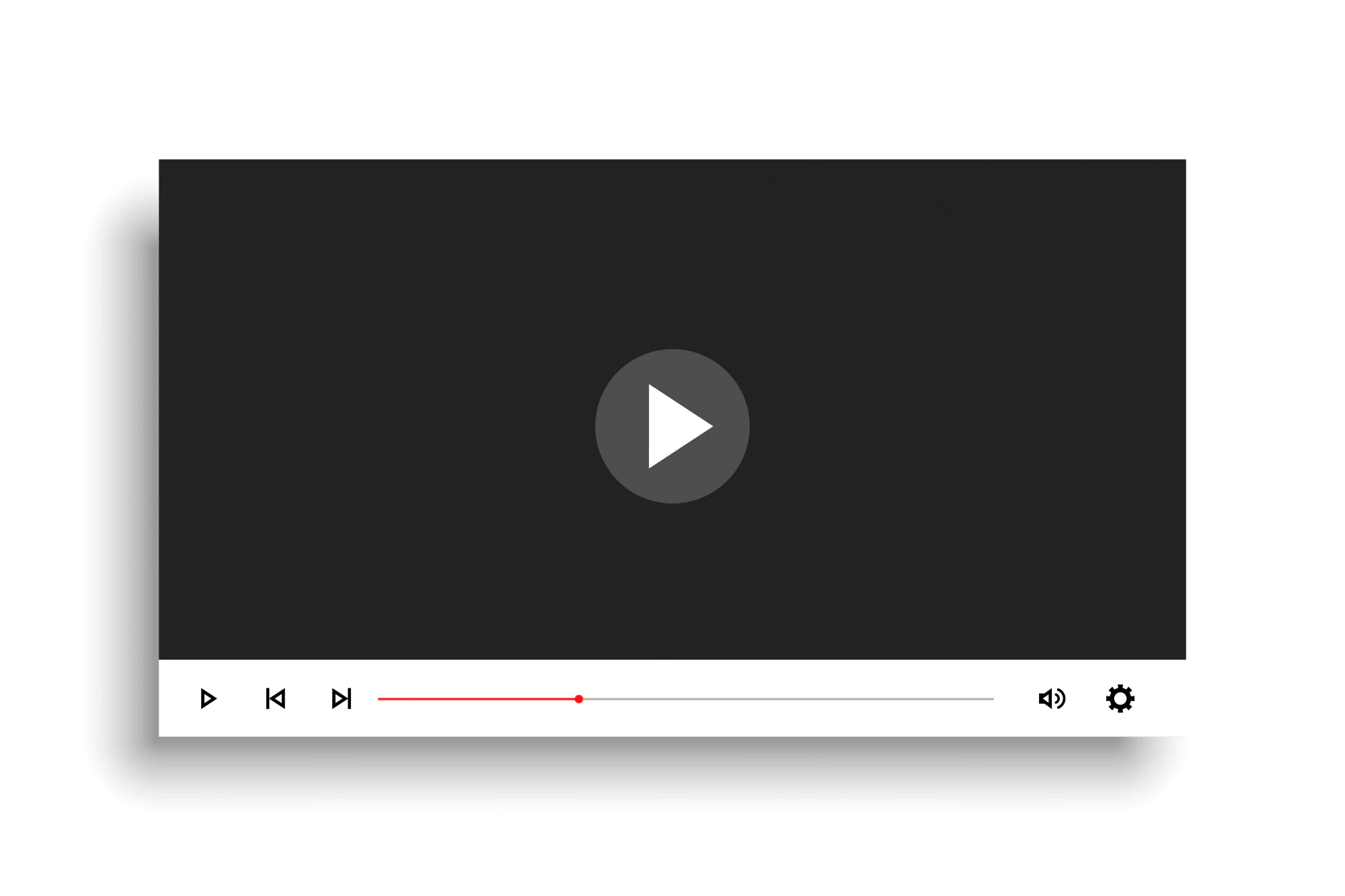 minimal white style video player template design 1017 25481