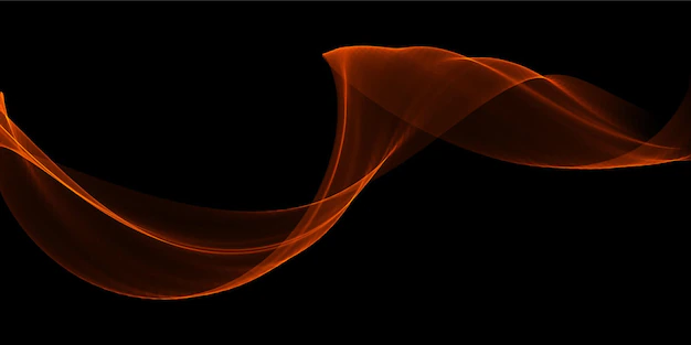 abstract banner with flowing orange waves design 1048 16394