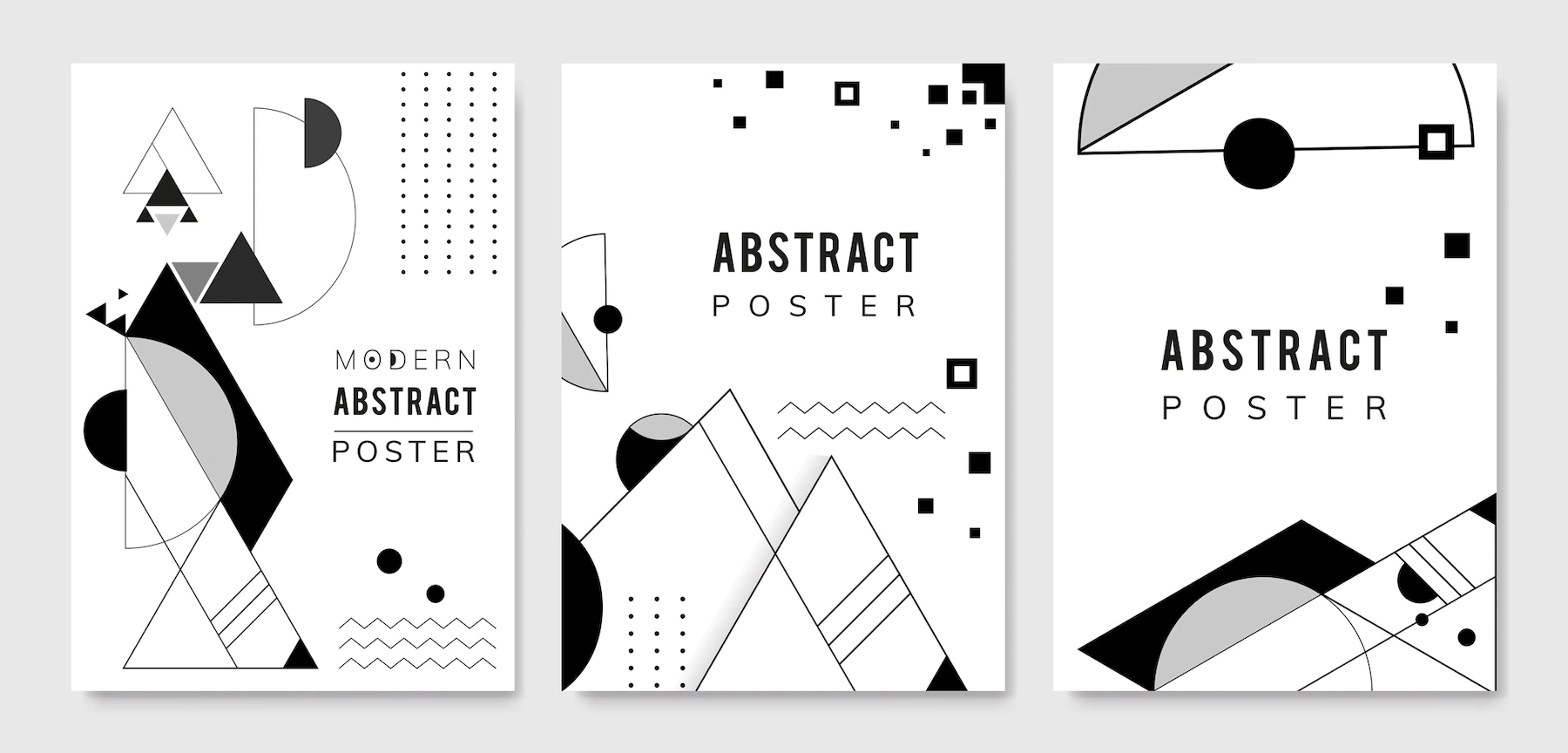 abstract modern black white template set 53876 81535
