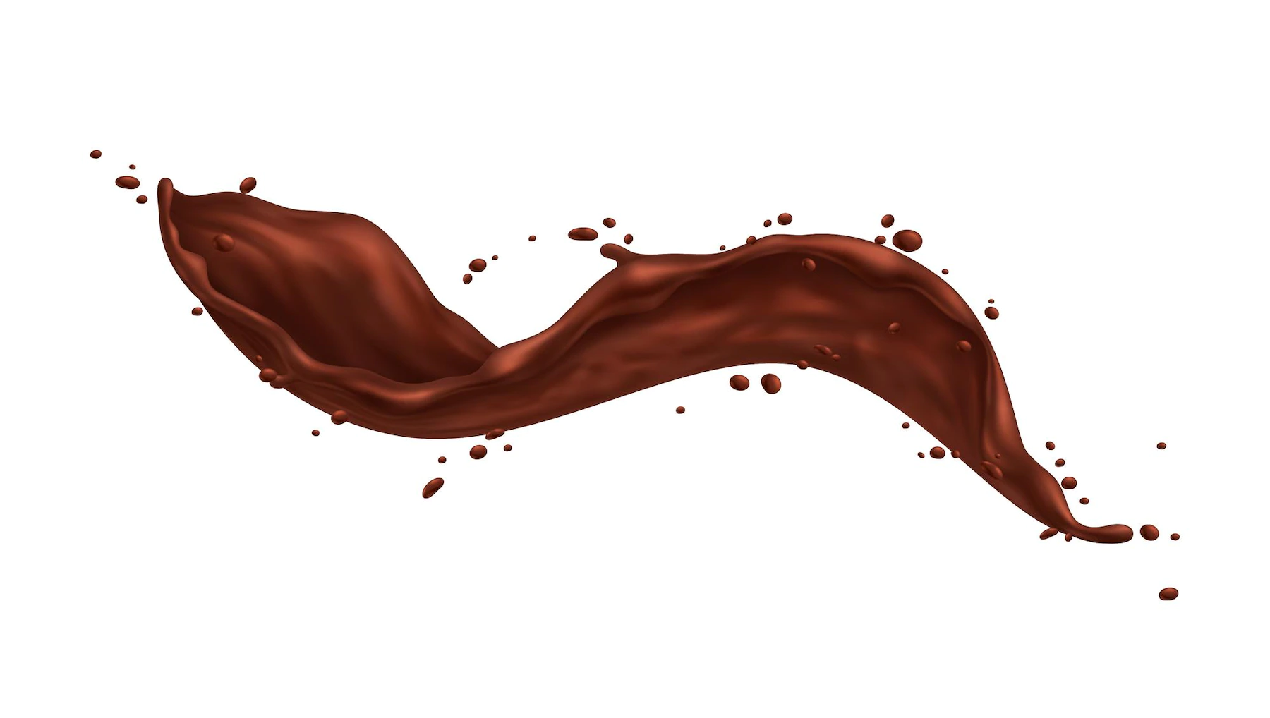 chocolate splashes realistic composition with isolated image spluttering brown liquid blank background vector illustration 1284 66129
