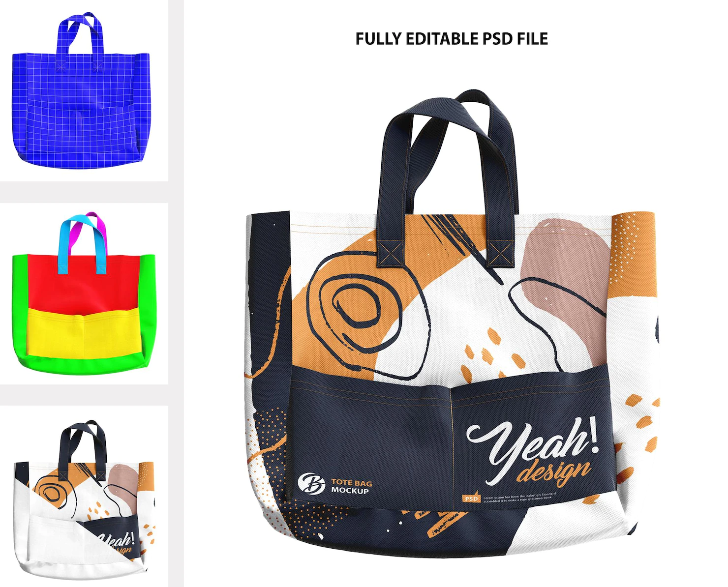 editable textile tote bag mockup 1409 2371