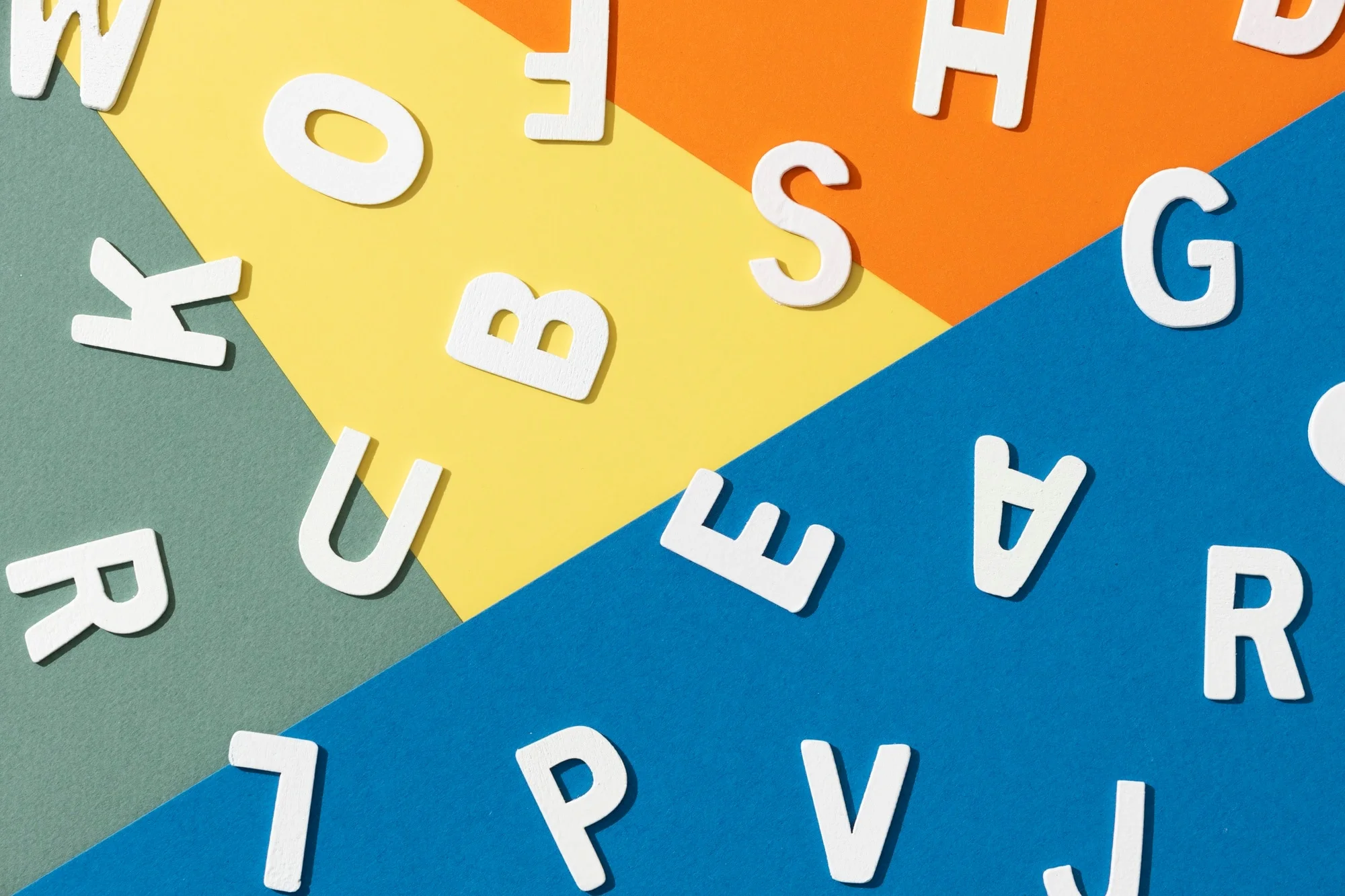 flat lay alphabet letters education day 23 2149240992