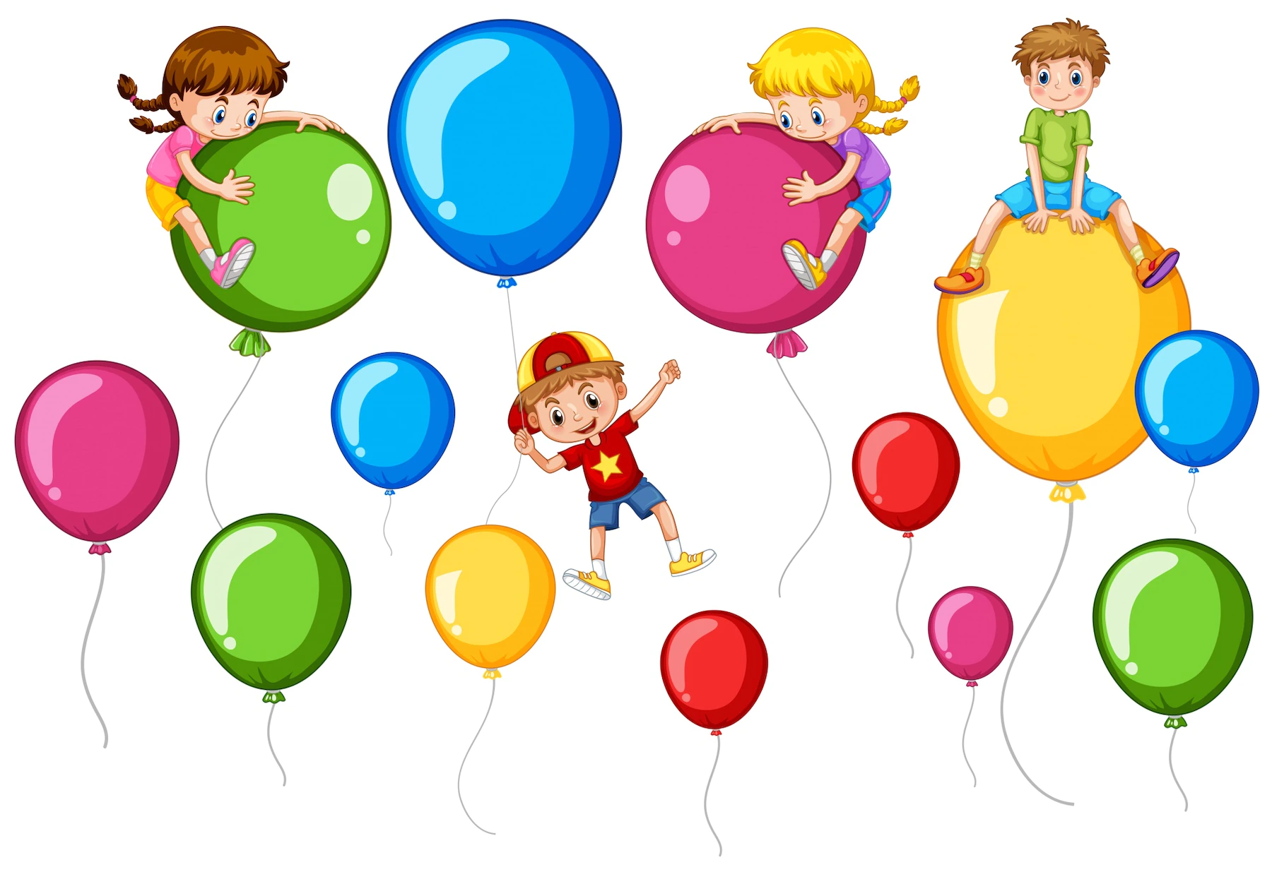 happy children colorful balloons 1308 5632