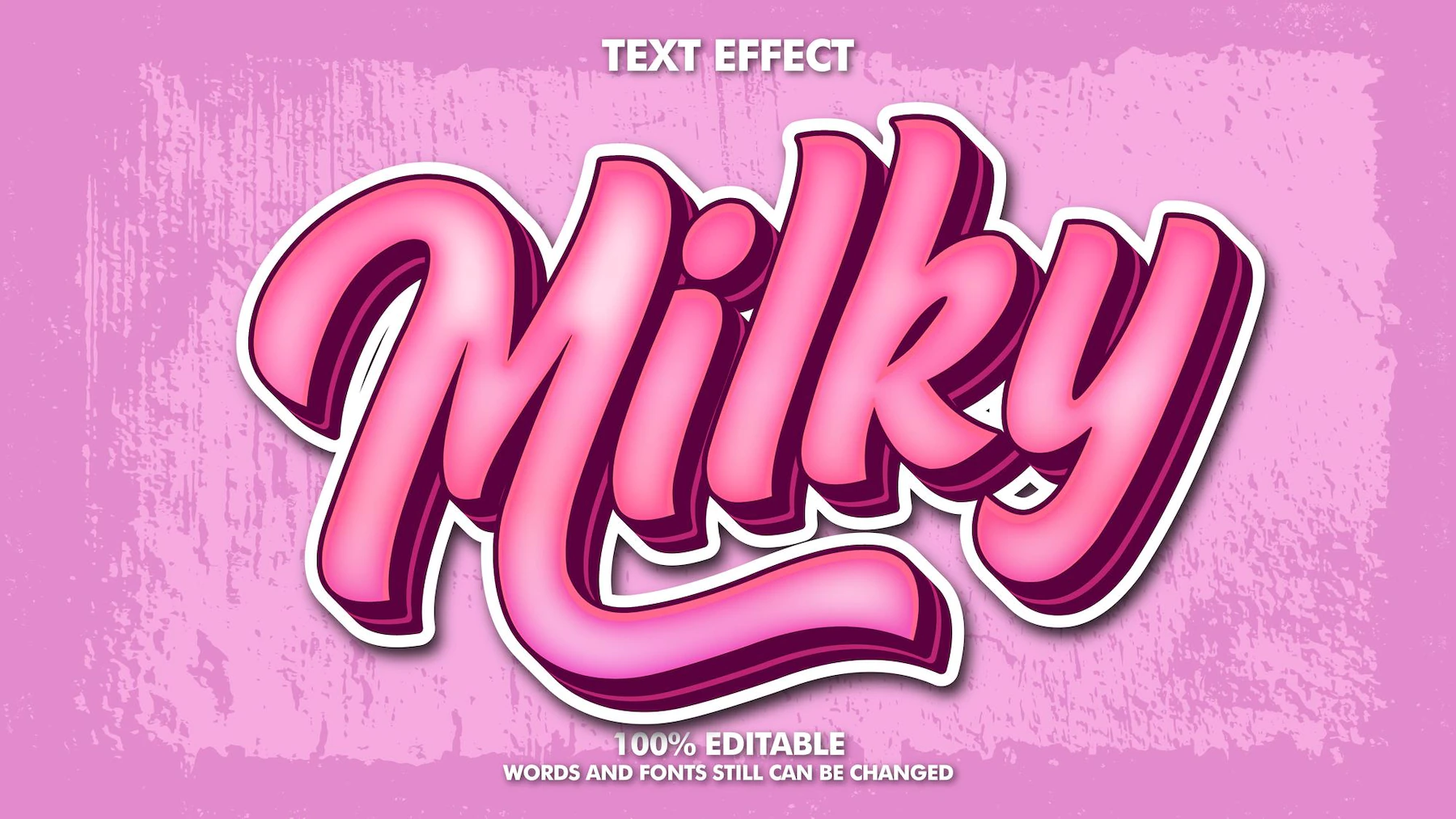 milky sticker text effect editable pink retro text effect brand 36662 1001