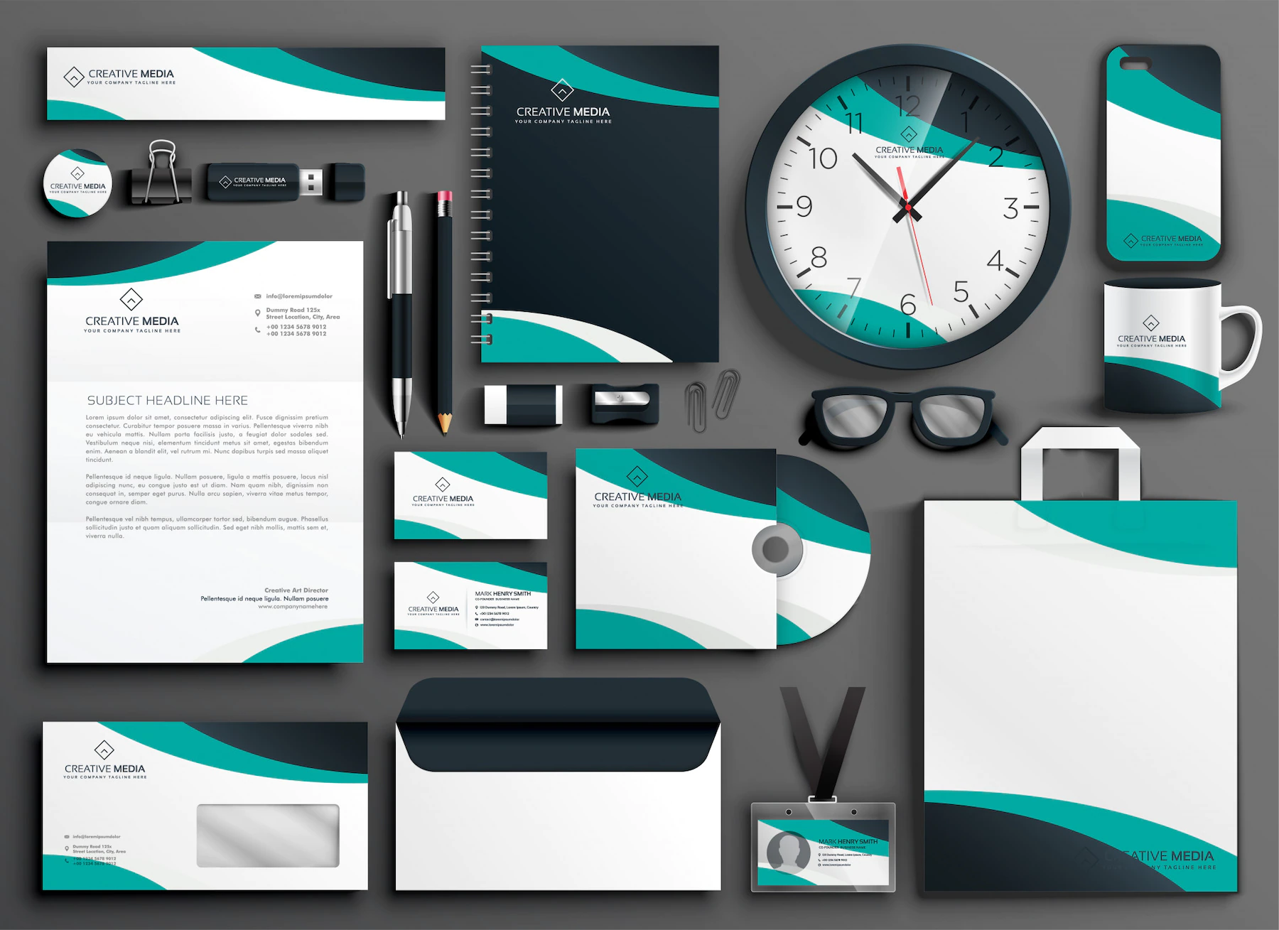 modern business stationery collateral set 1017 14965