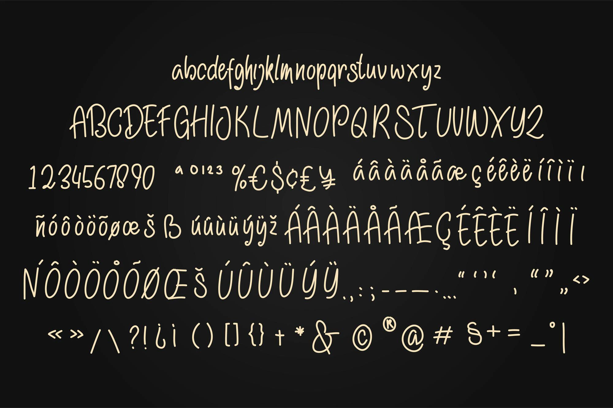 monoline handwritten font vector illustration 91128 1010