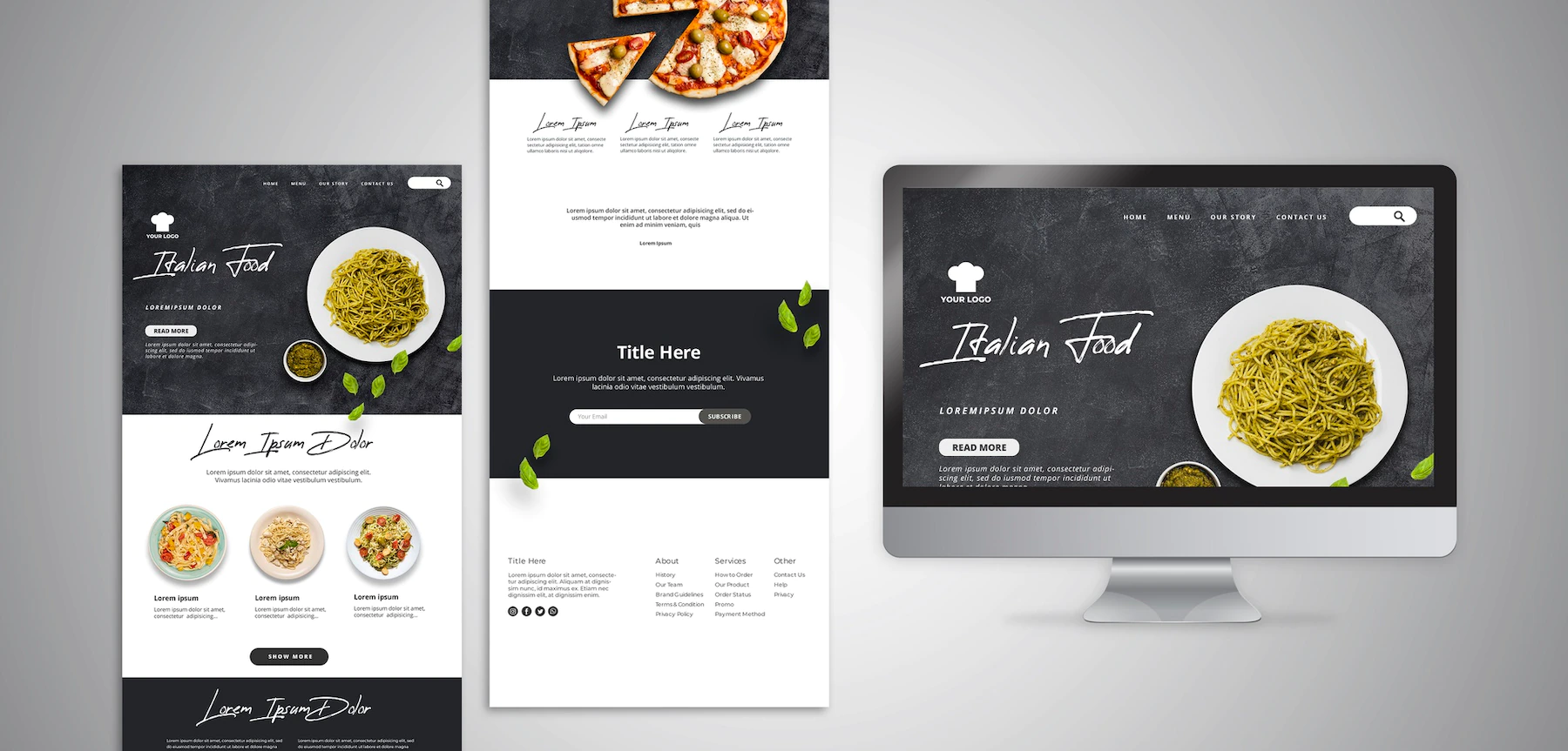 web template with landing page traditional italian food restaurant 23 2148526098