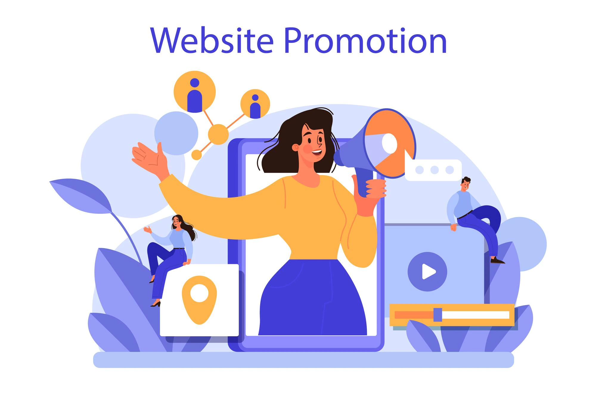 website promotion concept online business promotion with commercial campaign product digital advertising social media marketing isolated flat vector illustration 613284 1993