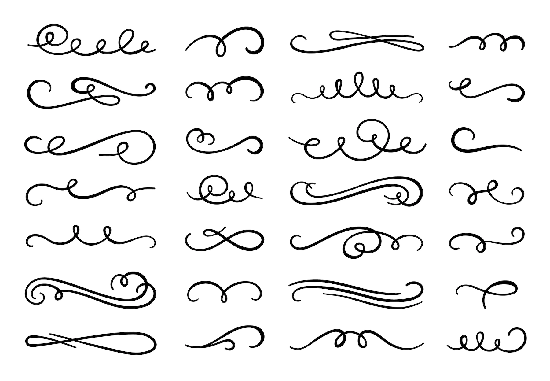 calligraphy flourish decorative flourishes ornament ornamental swirl vintage scrolls curls 102902 2286